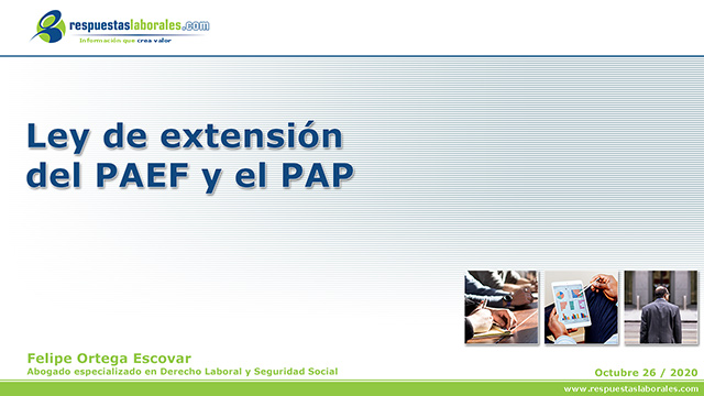 Conversatorio de la Ley de extensión del PAEF y el PAP